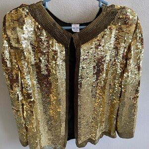 Gold Sequin Blazer